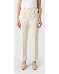 Kiton - High-Waisted Straight-Leg Velvet Trousers With Pleats And Cuffs - Lyst