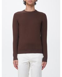 Brooksfield - Cotton Crew Neck Sweater With Logo - Lyst