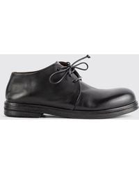 Marsèll - Zucca Zeppa Leather Derby Shoes With Round Toe And Leather Sole - Lyst