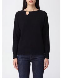 Alberta Ferretti - Silk And Cashmere Crewneck Jumper With Piercing Detail - Lyst