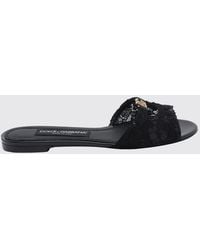 Dolce & Gabbana - Dolce &Amp Gabbana Dg Monogram Lace Mule Sandals - Lyst