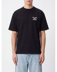 Drole de Monsieur - Cotton T-Shirt With Logo Print And Dropped Shoulders - Lyst