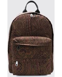 Etro - Arnica Paisley Print Nylon Backpack With Pegaso Logo - Lyst