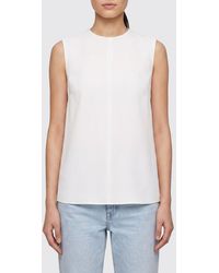TOTEME - Top Sin Mangas De Mezcla De Lino Con Cuello Redondo Y Cremallera - Lyst