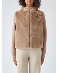 Colmar - Faux Fur Gilet With A High Neck And Padded Hood - Lyst
