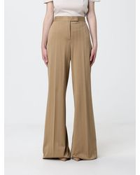 Max Mara - Pinstriped Cotton Flared Trousers - Lyst
