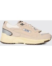 Autry - Hyperway Two-Tone Leather And Mesh Sneakers With Cut-Out Logo - Lyst
