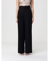 Alberta Ferretti - Crepe Palazzo Trousers - Lyst