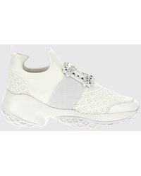Roger Vivier - Viv' Run Scuba Fabric Slip-On Sneakers With Crystal Buckle - Lyst