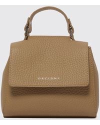 Orciani - Sveva Soft Mini Hammered Leather Bag - Lyst