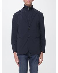 Emporio Armani - Single-Breasted Polyamide Blazer With Notch Lapels And Welt Pockets - Lyst