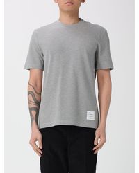Thom Browne - 4-Bar Cotton Basic T-Shirt With Logo - Lyst