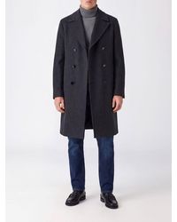 Tagliatore - Knee-Length Double-Breasted Wool Coat With Peak Lapels - Lyst