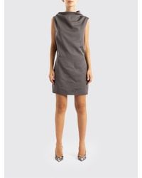 KHAITE - Astor Draped Sleeveless Virgin Wool Mini Dress - Lyst