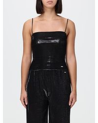 Gucci - Crystal-Embellished Cropped Viscose Top With Thin Straps - Lyst