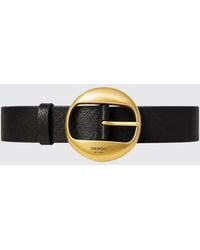 Twinset - High-Waist Smooth Leather Belt With Engraved Logo Buckle - Lyst