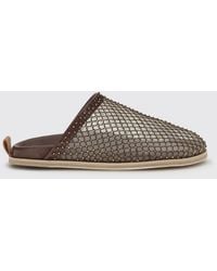 forte_forte - Mesh Calfskin Sabots - Lyst