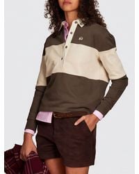 La Martina - Striped Long-Sleeved Cotton Jersey Polo Shirt - Lyst