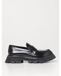 Alexander McQueen - Moccasins In Brushed Leather - Lyst