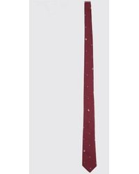 Paul Smith - Pure Silk Tie With Embroidered Polka Dots And Logo Loop - Lyst