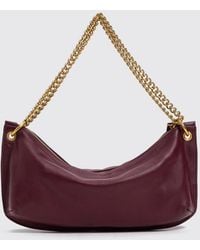Twinset - Smooth Leather Shoulder Bag With Metallic Mesh Handle - Lyst