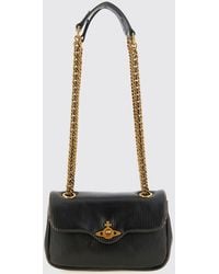 Vivienne Westwood - Embossed Leather Mini Shoulder Bag With Orb Logo - Lyst