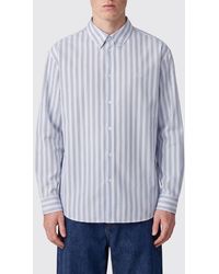 Loewe - Striped Cotton Shirt With A Button-Down Collar - Lyst