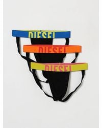 DIESEL - Set Of Three Stretch Cotton Jockstraps With Jacquard Logo Waistband - Lyst