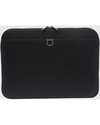 Ferragamo - Gancini Grained Calfskin Document Holder With Zip-Around Closure - Lyst