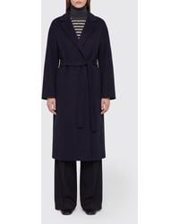 Jil Sander - Long Wool Belted Coat With Dropped Shoulders - Lyst