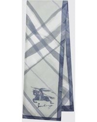 Burberry - Schal Aus Reiner Maulbeerseide Mit Karomuster Und Ekd-Logo - Lyst