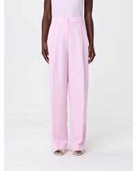 Fabiana Filippi - Linen Blend Wide Leg Trousers - Lyst