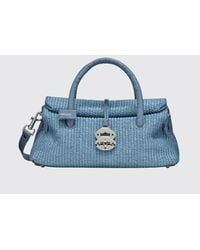 Zanellato - Dotta Small Wicker And Leather Bag - Lyst