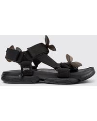 Camper - Karst Recycled Polyester Sandals With Applied Flowers - Lyst