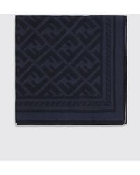 Fendi - Ff Wool And Silk Scarf - Lyst