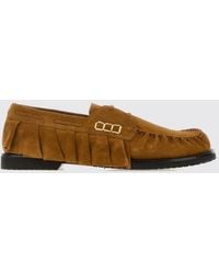 JW Anderson - Suede Boat Shoes With Ruched Detailing - Lyst