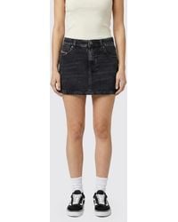 DIESEL - De-Ron Cotton Denim Skirt - Lyst