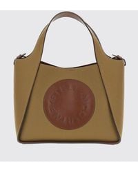Stella McCartney - Logo Canvas Handbag With Removable Pouch - Lyst