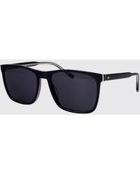 Tommy Hilfiger - Aviator Rectangular Acetate Sunglasses With Monogram - Lyst