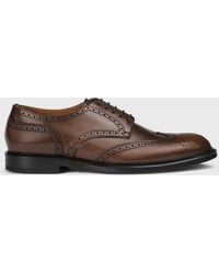 Doucal's - Derby-Schuhe Aus Leder Mit Brogue-Muster - Lyst