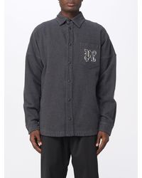 Palm Angels - Flannel Overshirt With Monogram - Lyst