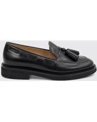 Anna F. - Smooth Leather Penny Loafers With Tassels And A Raised Apron - Lyst