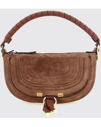Chloé - Chlo&Eacute Mini Suede And Leather Handbag With Braided Top Handle - Lyst