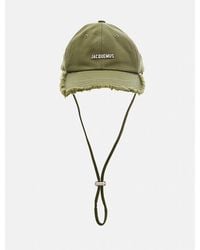 Jacquemus - Grüner Fransiger Rand Hut Mit Verstellbarem Riemen - Lyst