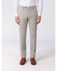 Brunello Cucinelli - Slim Fit Stretch Cotton Chino Trousers With Pleats - Lyst