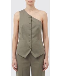 FEDERICA TOSI - Single Breasted Canvas Waistcoat - Lyst