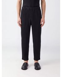 Homme Plissé Issey Miyake - Homme Plissé Issey Miyake Pleated Crêpe Slim Fit Trousers With Elastic Waistband - Lyst