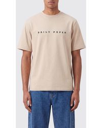 Daily Paper - Crewneck Cotton T-Shirt With Dropped Shoulders And Logo - Lyst