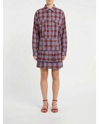 Vivienne Westwood - Linen Check Pattern Mini Dress - Lyst