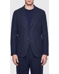 Giorgio Armani - Unlined Single-Breasted Linen Blazer - Lyst